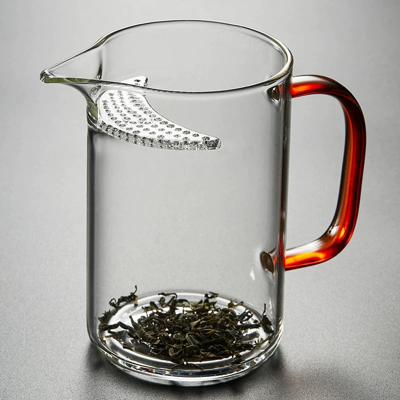 Crescent-Filter Glass Teapot – Heat-Resistant & Elegant Design