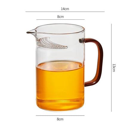 Crescent-Filter Glass Teapot – Heat-Resistant & Elegant Design