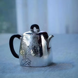 Sliver pot with bamboo style