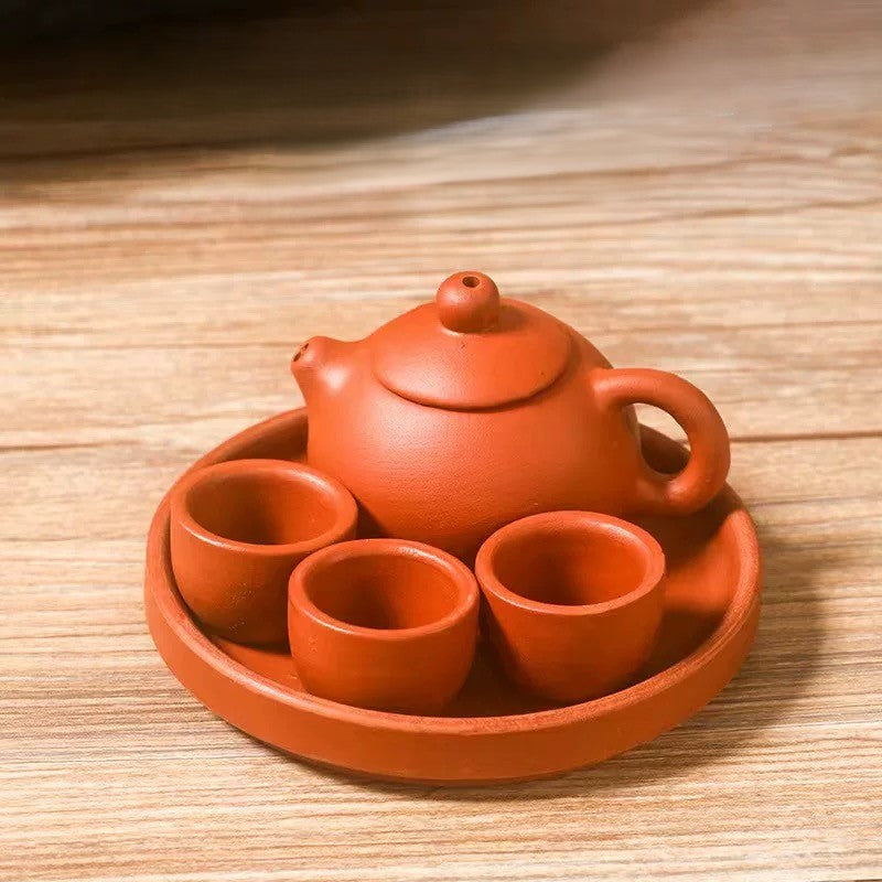 Miniature Traditional Tea Set | Gifts For Tea Lovers [ 紫砂茶具擺件 ]