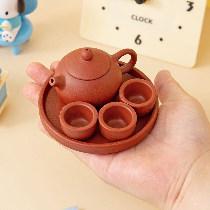 Miniature Traditional Tea Set | Gifts For Tea Lovers [ 紫砂茶具擺件 ]